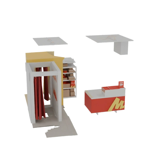 Miniature Retail Store with Fitting Room and Counter