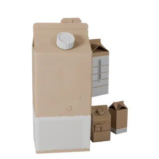 Bagged Milk Carton 3D AR Asset for Online Browsers