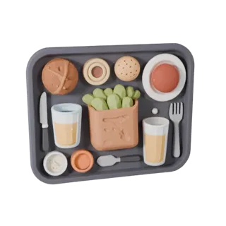 Cafe Breakfast Tray 3D Game Asset for Indie Levels