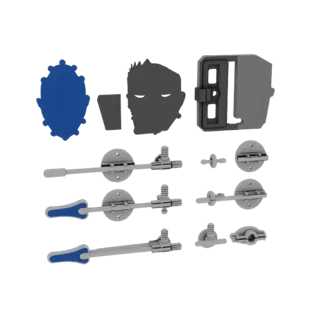 Gem Set Tie Clip 3D Render Asset for Catalog Pages
