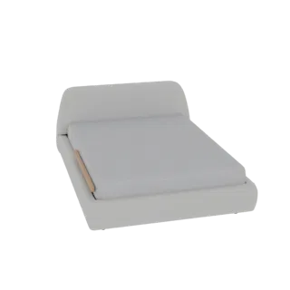 Modern Upholstered Bed Frame with Slatted Base