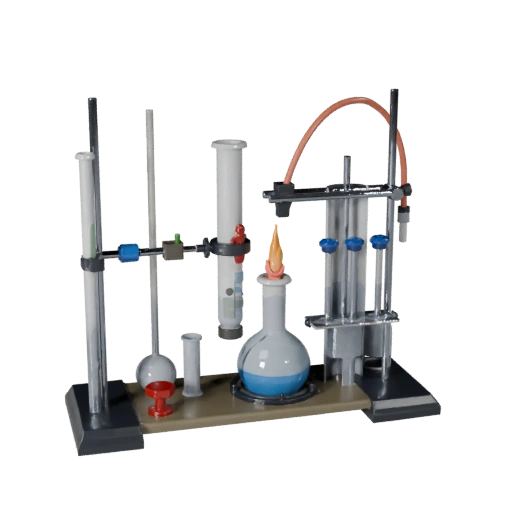 Stylized Chemistry Lab Burner 3D Casual Game Asset