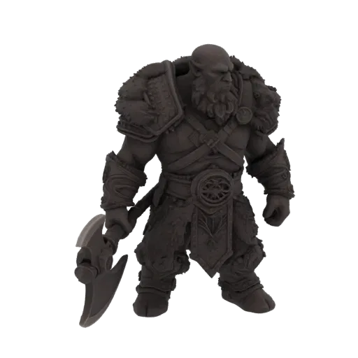 Fantasy Dwarf Barbarian Miniature STL