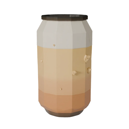 Modelo 3D de Lata de Refrigerante Smoothie para Motores de Jogo em Tempo Real
