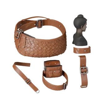 Woven Bag Strap 3D Browser Asset for AR Online Use