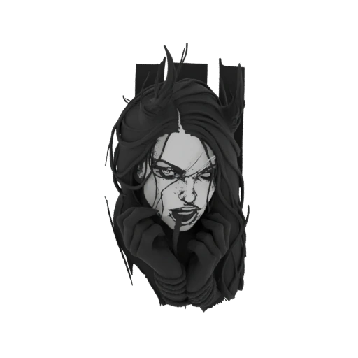 Gothic Sorceress Bust 3D Model