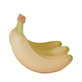 Ripe Banana Bunch 3D AR Asset for WebGL Browser Use