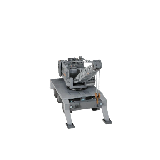 Низкополигональный мобильный кран 3D модель - Готовый к игре PBR ассет