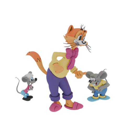 Leopold the Cat and Mice Diorama