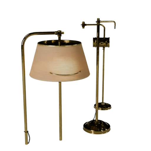 Modular Brass Floor Lamp 3D Kit Asset for Builders