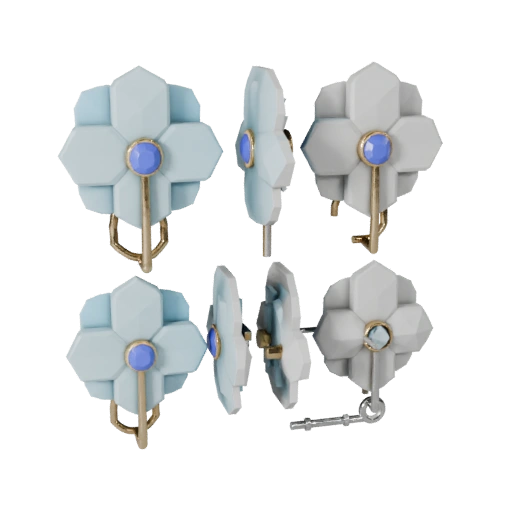 Floral Brooch 3D Asset for Unity and Unreal Levels