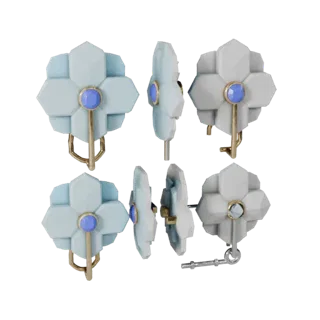 Floral Brooch 3D Asset for Unity and Unreal Levels