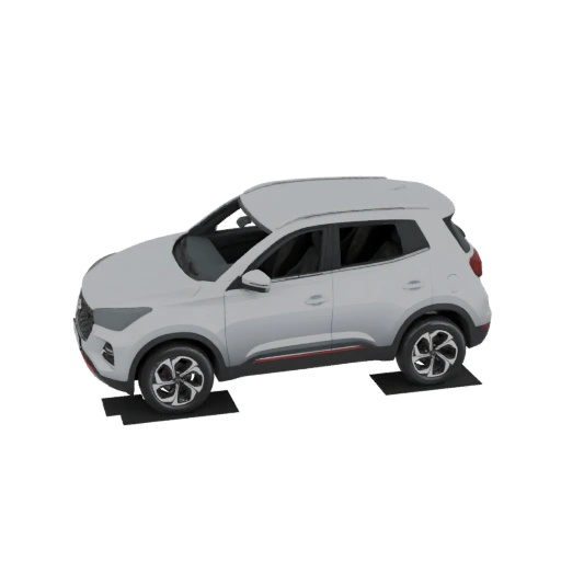 White SUV 3D Model