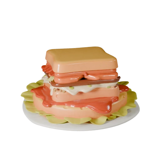 Web Ready Sandwich 3D AR Asset for Online Browsers