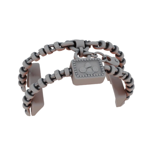 Detailed Beaded Charm Bracelet 3D Asset for Studio