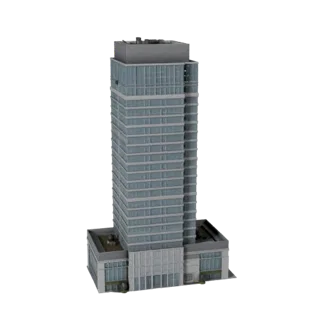 Modern Skyscraper 3D Model - Realistic Archviz Asset