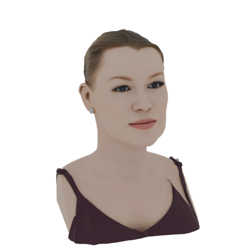Elegant Woman Bust 3D Model