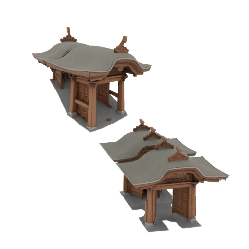 Japanese Karamon Gate 3D Model