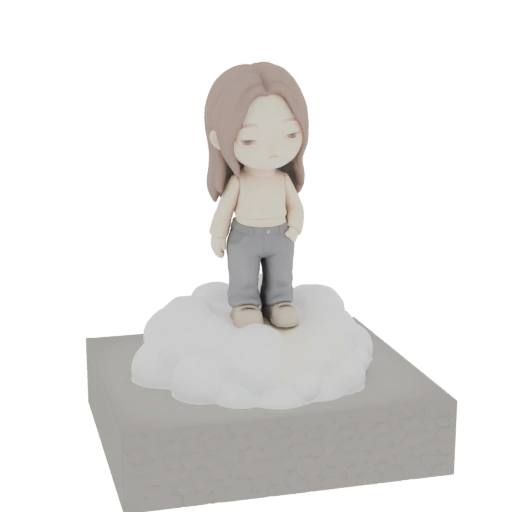 Sad Girl on Cloud Figurine