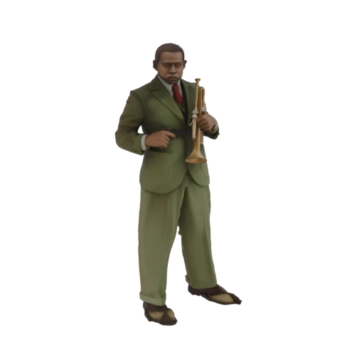 Louis Armstrong 3D Model
