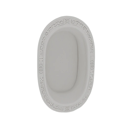 Ornate Oval Bathtub 3D Model