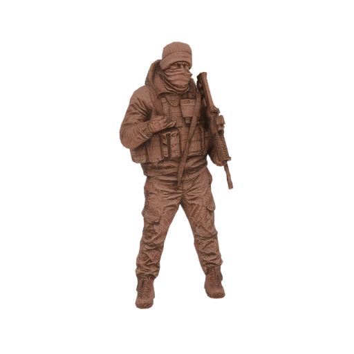 Modern Soldier with Rifle Miniature