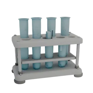 Chemistry Test Tube Rack 3D Asset for Course Pages