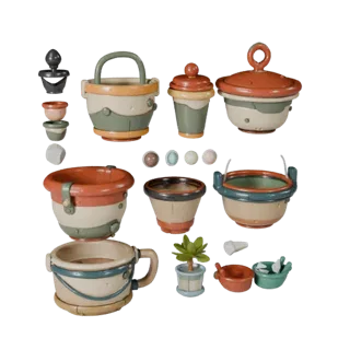 Cozy Plant Pot 3D Asset for Casual and Indie Games