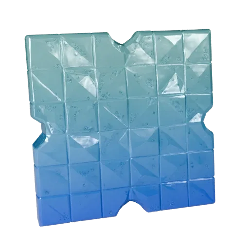 Alien Crystal Plain Tile Low Poly 3D model, game viewport three-quarter view, showing layered soil, raised bases.