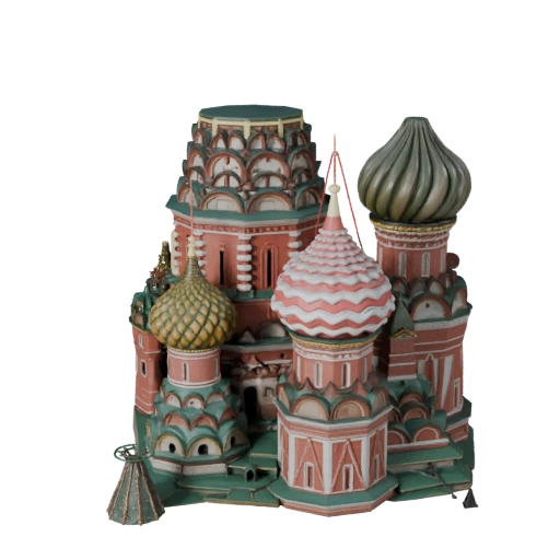 Modello 3D High Poly Cattedrale di San Basilio per Archviz