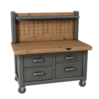 Mechanic Workbench 3D Asset for Game Engine Levels