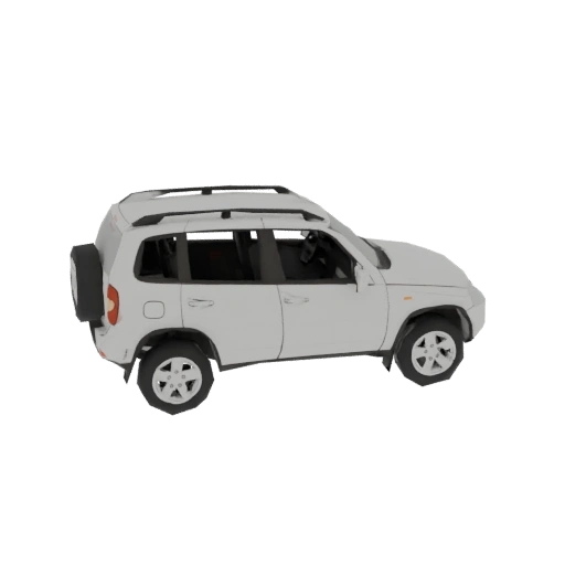 White SUV with Spare Tire