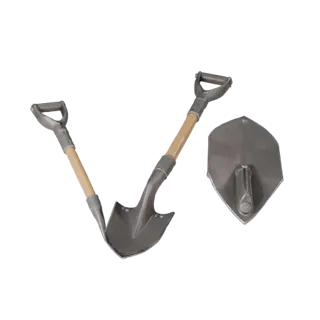Detailed Worn Shovel 3D Render Asset for Studio Use