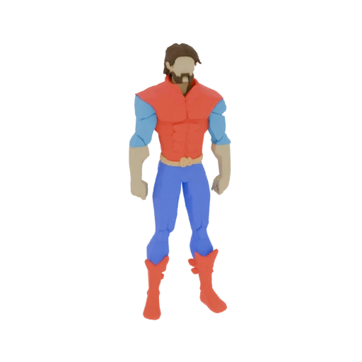 Retro Sci-Fi Hero 3D Model