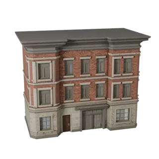 Modular Street Facade Kit 3D Model for Unity - Game Asset