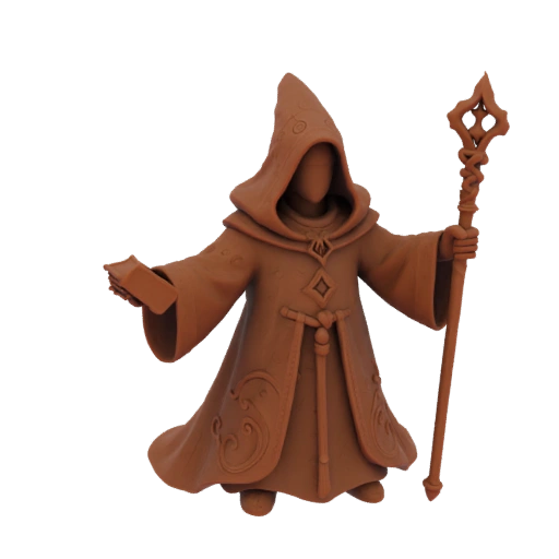 Miniatura Medieval de Mago STL - Fundición