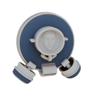 Product Round Formal Button 3D Studio Render Asset