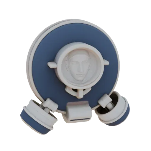 Round Formal Button product viz 3D model, top-down studio render, with clean topology and PBR shading on the cufflink.