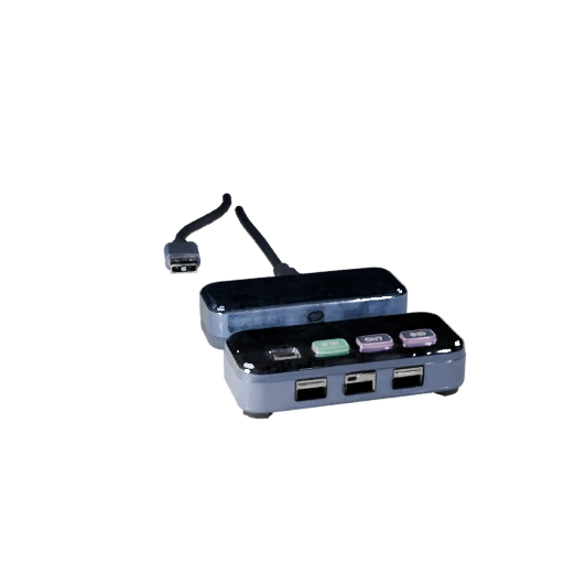 Detailed Rgb USB Hub 3D Render Asset for Studio Use