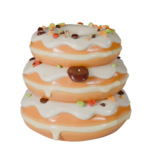 Glazed Donut Stack 3D Game Asset for Casual Levels