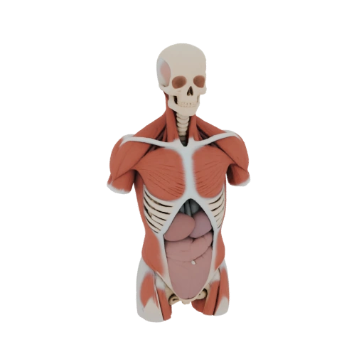 Classroom Torso Anatomy Kit 3D Asset for Study Use