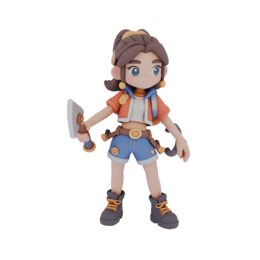 Girl Explorer with Tool