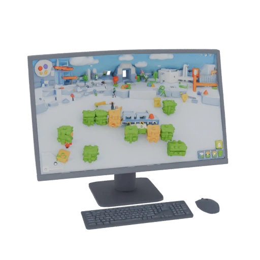 Minimalist Computer Monitor 3D Model