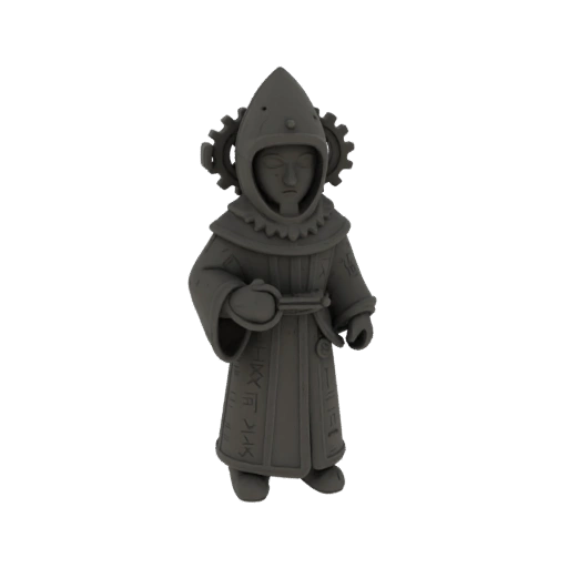 Miniatura Medieval de Monje STL