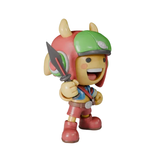 Sports Mascot Character STL printable 3D model preview showing pose, three-quarter display angle