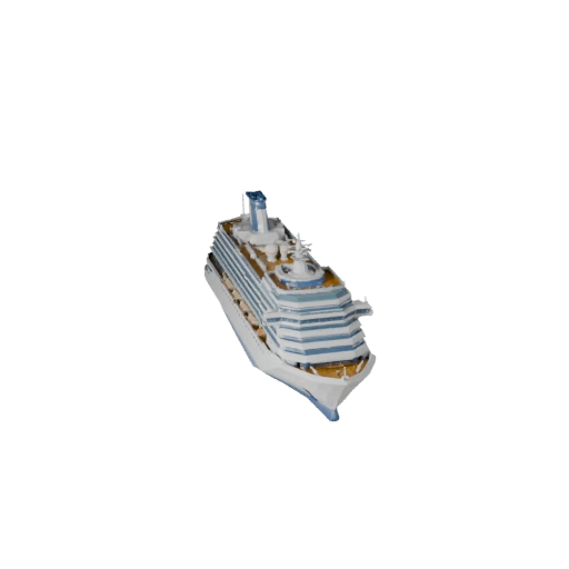 Modello 3D Nave da Crociera Low Poly per Giochi Unity e Unreal
