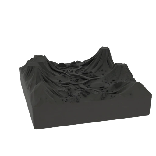 Volcanic Wasteland Biome STL Biomes 3D for Resin Printing