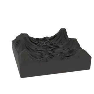 Volcanic Wasteland Biome STL Biomes 3D for Resin Printing