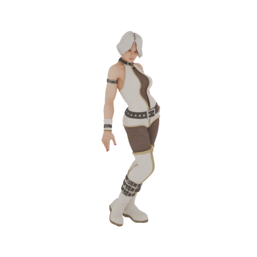 Cyberpunk Female Fighter 3D Model