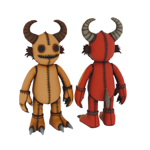 Stitched Devil Plush Toy 3D Model